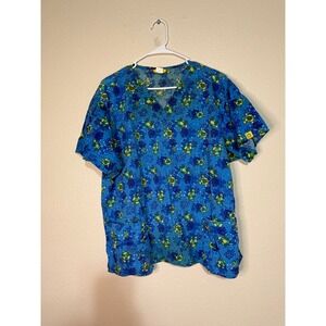 Lot of 5 Womens Scrub Tops 2XL WonderWink SB Scrubs Multiple Prints V-Neck